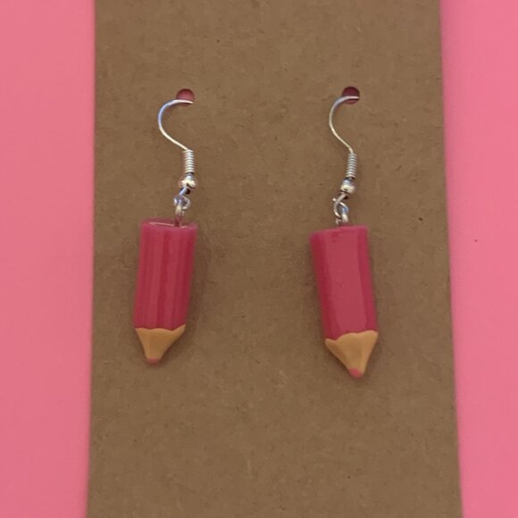 Pencil Earring, Teacher Appreciation Gift, Educator Earring, School Earring, Art - Picture 2 of 4